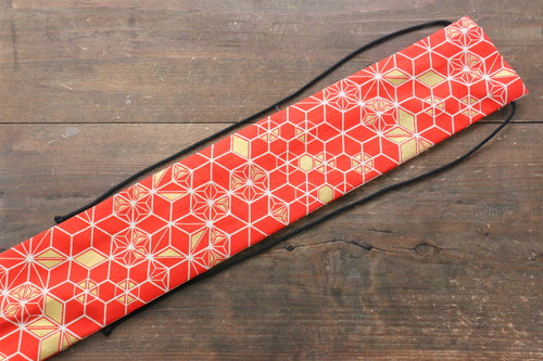 Japanese Style Knife Roll RedHexagon 1 Pocket - Japanny-SP