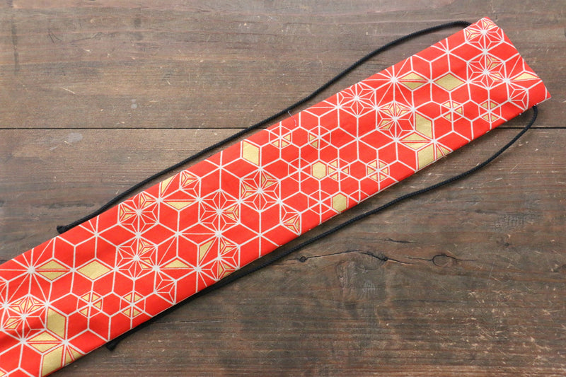 Japanese Style Knife Roll RedHexagon 1 Pocket - Japanny-SP