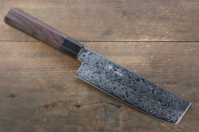 Seisuke AUS10 Damasco Nakiri  165mm Mango de Shitan - Japanny-SP