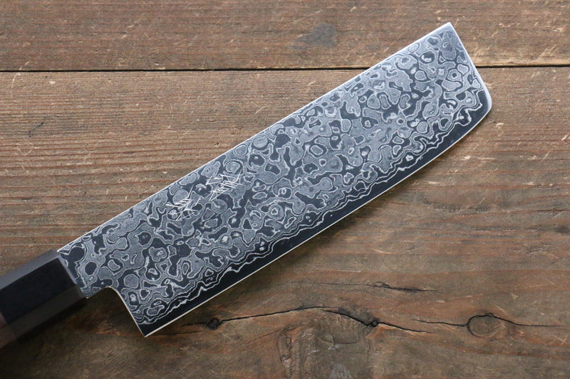 Seisuke AUS10 Damasco Nakiri  165mm Mango de Shitan - Japanny-SP