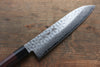 Sakai Takayuki 45 Layer Damascus Japanese Chef's Santoku Knife 180mm & Petty Knife 150mm with Shitan Handle Set - Japanny-SP