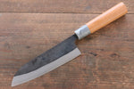 Nao Yamamoto Acero Blanco No.2 Kurouchi Damasco Santoku  170mm Mango de Cerezo Americano - Japanny-SP