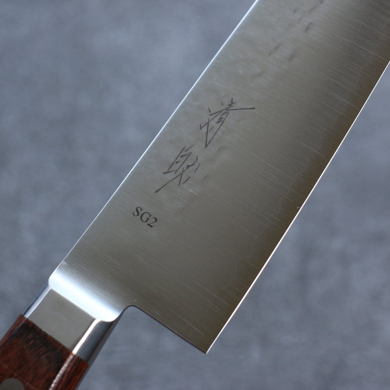 Seisuke SG2 Martillado Gyuto  210mm Mango de Caoba - Japanny-SP