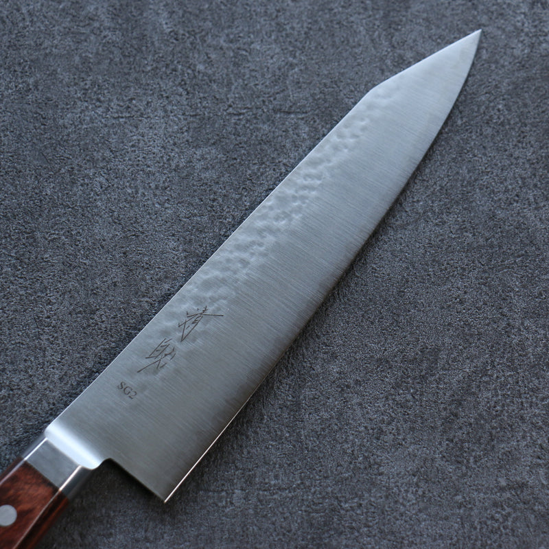 Seisuke SG2 Martillado Kiritsuke Gyuto  210mm Mango de Caoba - Japanny-SP