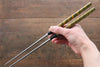 Moribashi Cooking Chopstick GreenSpiral 165mm - Japanny-SP