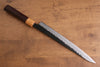 Seisuke Kokubyaku Super Azul Martillado Kurouchi Sujihiki  240mm Mango de Shitan - Japanny-SP