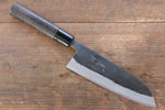 Seisuke Acero Blanco Kurouchi Santoku  165mm Mango de Madera de Castano Quemada - Japanny-SP