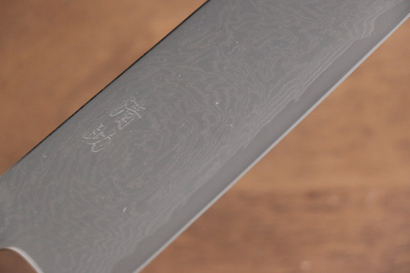 Seisuke Nami AUS10 Damasco con Terminado de Espejo Kiritsuke Gyuto  210mm Mango de Roble - Japanny-SP