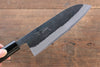 Seisuke Acero Blanco Kurouchi Santoku  165mm Mango de Madera de Castano Quemada - Japanny-SP