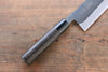 Seisuke Acero Blanco Kurouchi Santoku  165mm Mango de Madera de Castano Quemada - Japanny-SP