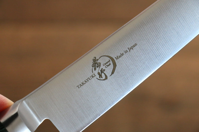 Sakai Takayuki Gran Chef Gran Chef Acero Sueco Petty-Utilitario 150mm Mango de Micarta verde - Japanny-SP