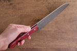 Nao Yamamoto VG10 Damasco Santoku  170mm Mango de Madera de pakka roja - Japanny-SP