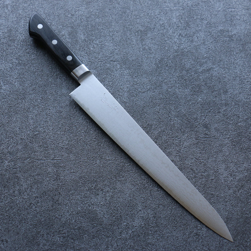 Seisuke VG10 Damasco Sujihiki  270mm Mango de Madera de Pakka Negra - Japanny-SP