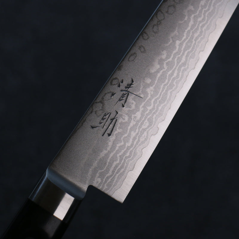 Seisuke VG10 Damasco Sujihiki  240mm Mango de Madera de Pakka Negra - Japanny-SP