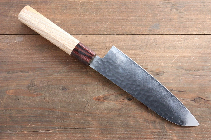 Sakai Takayuki VG10 Damasco de 33 Capas Santoku  170mm Mango de Keyaki (Olmo Japones) - Japanny-SP