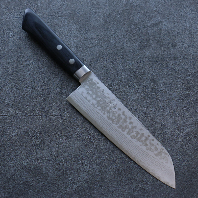 Seisuke VG10 Damasco Santoku  165mm Mango de Madera de Pakka Negra - Japanny-SP