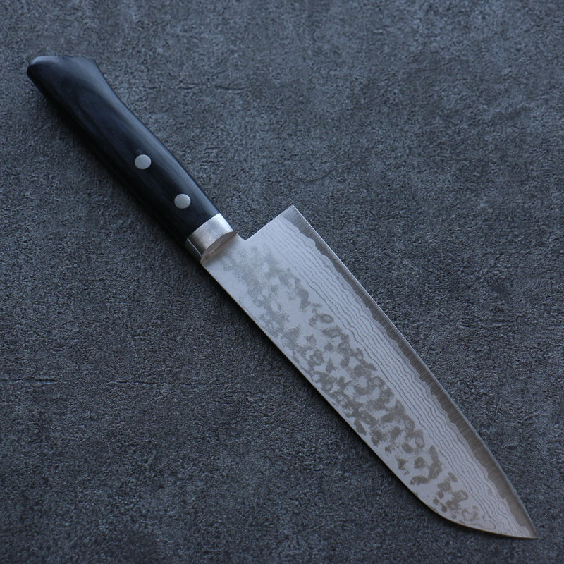 Seisuke VG10 Damasco Santoku  165mm Mango de Madera de Pakka Negra - Japanny-SP