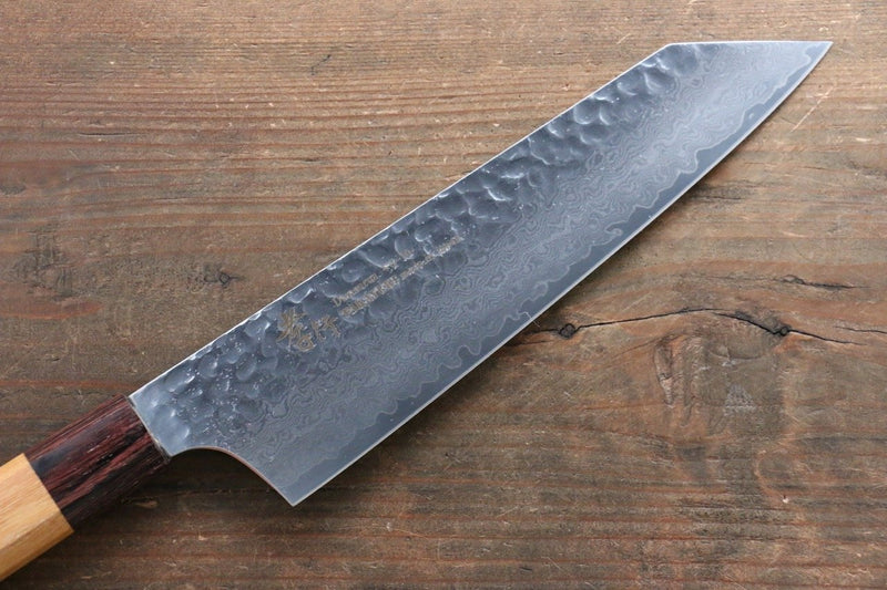 Sakai Takayuki VG10 Damasco de 33 Capas Kengata Santoku  160mm Mango de Keyaki (Olmo Japones) - Japanny-SP