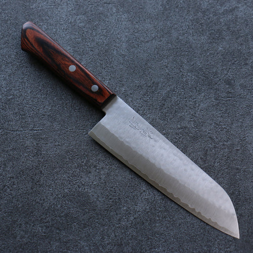 Seisuke VG1 Martillado Santoku  165mm Mango de Caoba - Japanny-SP