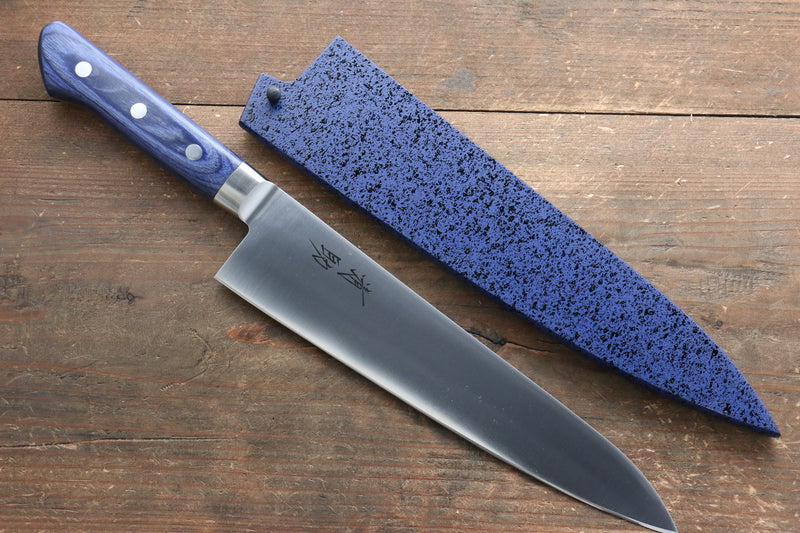 Seisuke Seiten Molibdeno Gyuto  210mm Mango de Madera de pakka azul  con Funda - Japanny-SP