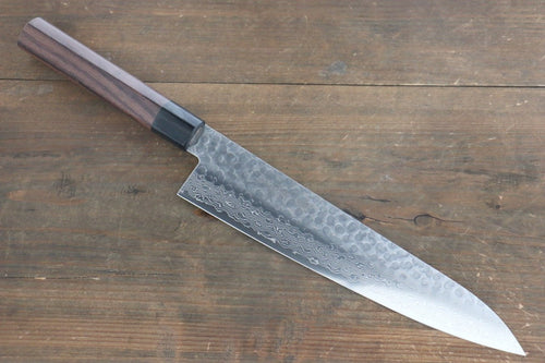 Sakai Takayuki AUS10 Damasco de 45 Capas Gyuto  240mm Mango de Shitan - Japanny-SP