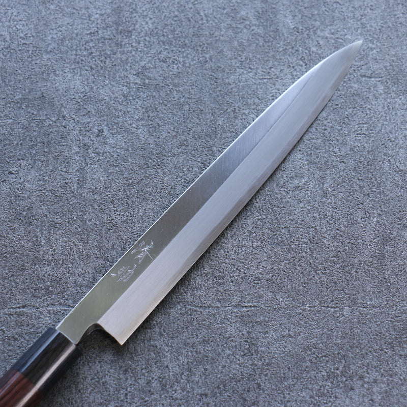 Seisuke Acero Azul Kasumitogi Yanagiba  240mm Mango de Palisandro - Japanny-SP