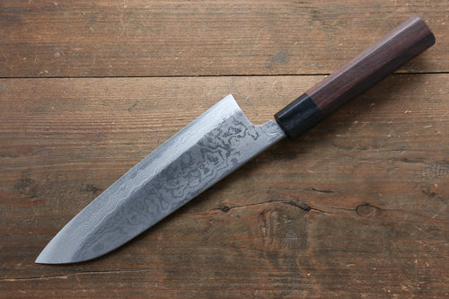 Takayuki Iwai Acero Azul No.2 Damasco Funayuki  180mm Mango de Shitan - Japanny-SP