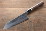 Takayuki Iwai Acero Azul No.2 Damasco Funayuki  180mm Mango de Madera de Castano Quemada - Japanny-SP