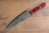 Nao Yamamoto VG10 Damasco Gyuto  180mm Mango de Madera de pakka roja - Japanny-SP