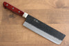 Seisuke Kuronashi Super Azul Nashiji Kurouchi Nakiri  165mm Mango de Madera de pakka roja - Japanny-SP