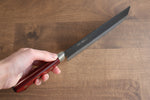 Seisuke Kuronashi Super Azul Nashiji Kurouchi Nakiri  165mm Mango de Madera de pakka roja - Japanny-SP