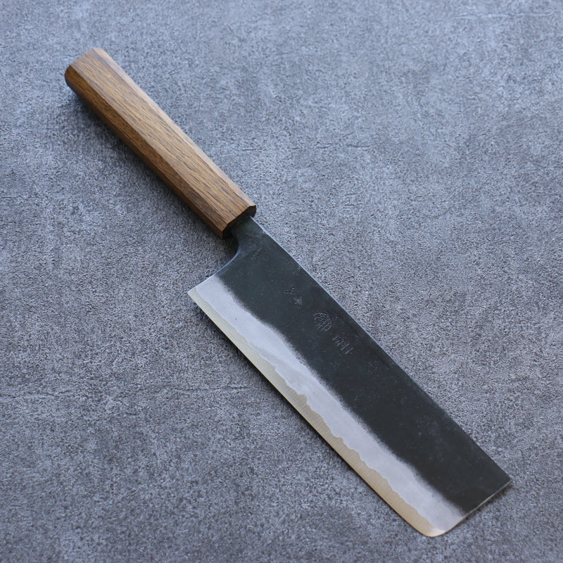 Kyohei  Shindo Acero Azul Terminado Negro Nakiri  170mm Mango de Laquerado de arce vivo - Japanny-SP