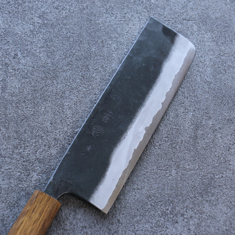 Kyohei  Shindo Acero Azul Terminado Negro Nakiri  170mm Mango de Laquerado de arce vivo - Japanny-SP