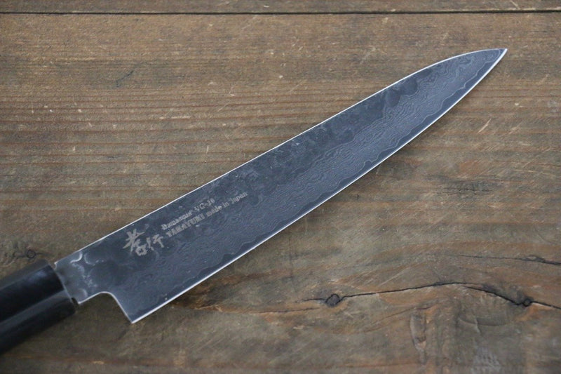 Sakai Takayuki VG10 Damasco de 33 Capas Martillado Petty-Utilitario  150mm Mango de Laquerado con puntos plateados Con funda - Japanny-SP