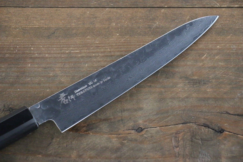 Sakai Takayuki VG10 de 33 Capas Damasco Martillado Petty-Utilitario  150mm Mango de Laca Negra - Japanny-SP