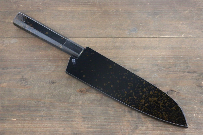 Sakai Takayuki VG10 Damasco de 33 Capas Martillado Santoku  170mm Mango de Laquerado dorado Con funda - Japanny-SP