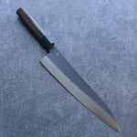 Shizu Gen VG10 Martillado Terminado Negro Gyuto  240mm Mango de Madera de Pakka Cafe - Japanny-SP