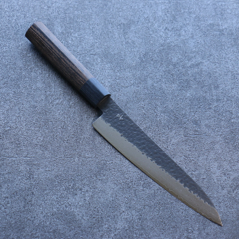 Shizu Gen VG10 Martillado Terminado Negro Gyuto  180mm Mango de Madera de Pakka Cafe - Japanny-SP