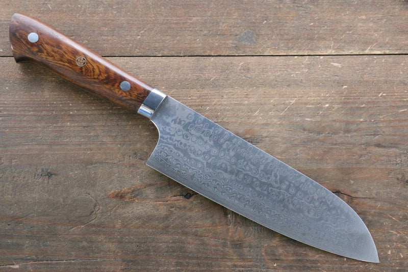 Nao Yamamoto Coreless Damasco Santoku  170mm Mango de Ironwood - Japanny-SP