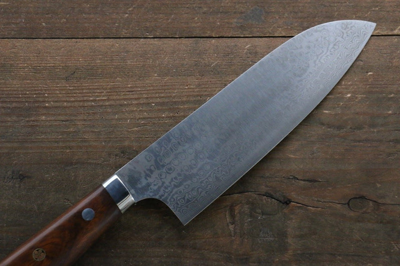 Nao Yamamoto Coreless Damasco Santoku  170mm Mango de Ironwood - Japanny-SP