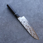 Seisuke AUS10 Espejo Cruzado Santoku 180mm Mango de Madera de Pakka Negra - Japanny-SP