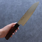 Seisuke AUS10 Espejo Cruzado Santoku  180mm Mango de Madera de Pakka Cafe - Japanny-SP