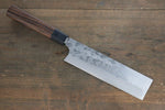 Hideo Kitaoka Acero Blanco No.2 Damasco Kakugata Usuba  180mm Mango de Shitan - Japanny-SP