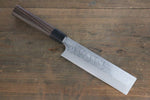 Hideo Kitaoka Acero Blanco No.2 Damasco Kakugata Usuba  165mm Mango de Shitan - Japanny-SP