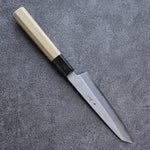 Kikuzuki Acero Blanco No.2 Nashiji Kiritsuke Petty, Utilitario  135mm Mango de Magnolia - Japanny-SP