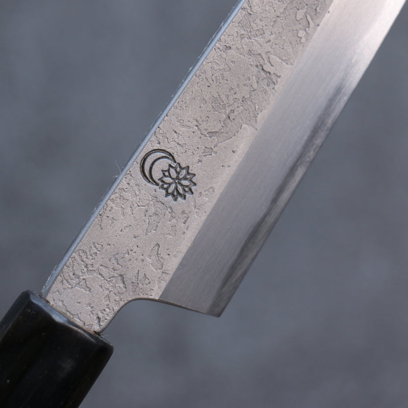 Kikuzuki Acero Blanco No.2 Nashiji Kiritsuke Petty, Utilitario  135mm Mango de Magnolia - Japanny-SP