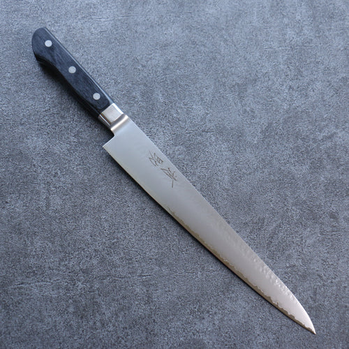 Seisuke VG5 Martillado Kasumitogi Sujihiki  270mm Mango de Madera de Pakka Negra - Japanny-SP