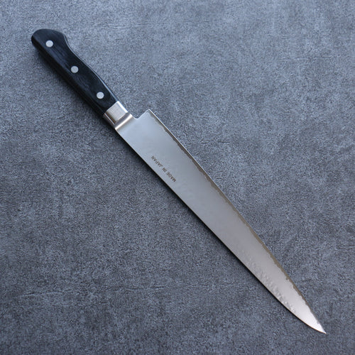 Seisuke VG5 Martillado Kasumitogi Sujihiki  270mm Mango de Madera de Pakka Negra - Japanny-SP