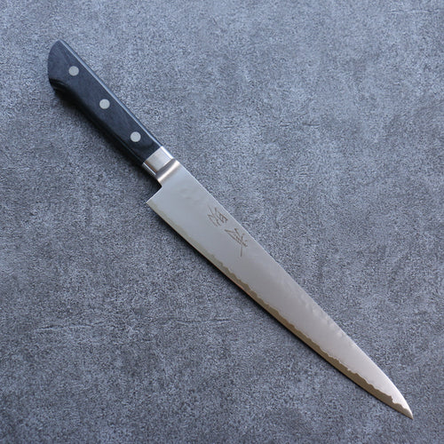 Seisuke VG5 Martillado Kasumitogi Sujihiki  240mm Mango de Madera de Pakka Negra - Japanny-SP