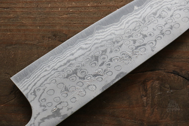 Nao Yamamoto VG10 Damasco Santoku  170mm Mango de Shitan - Japanny-SP